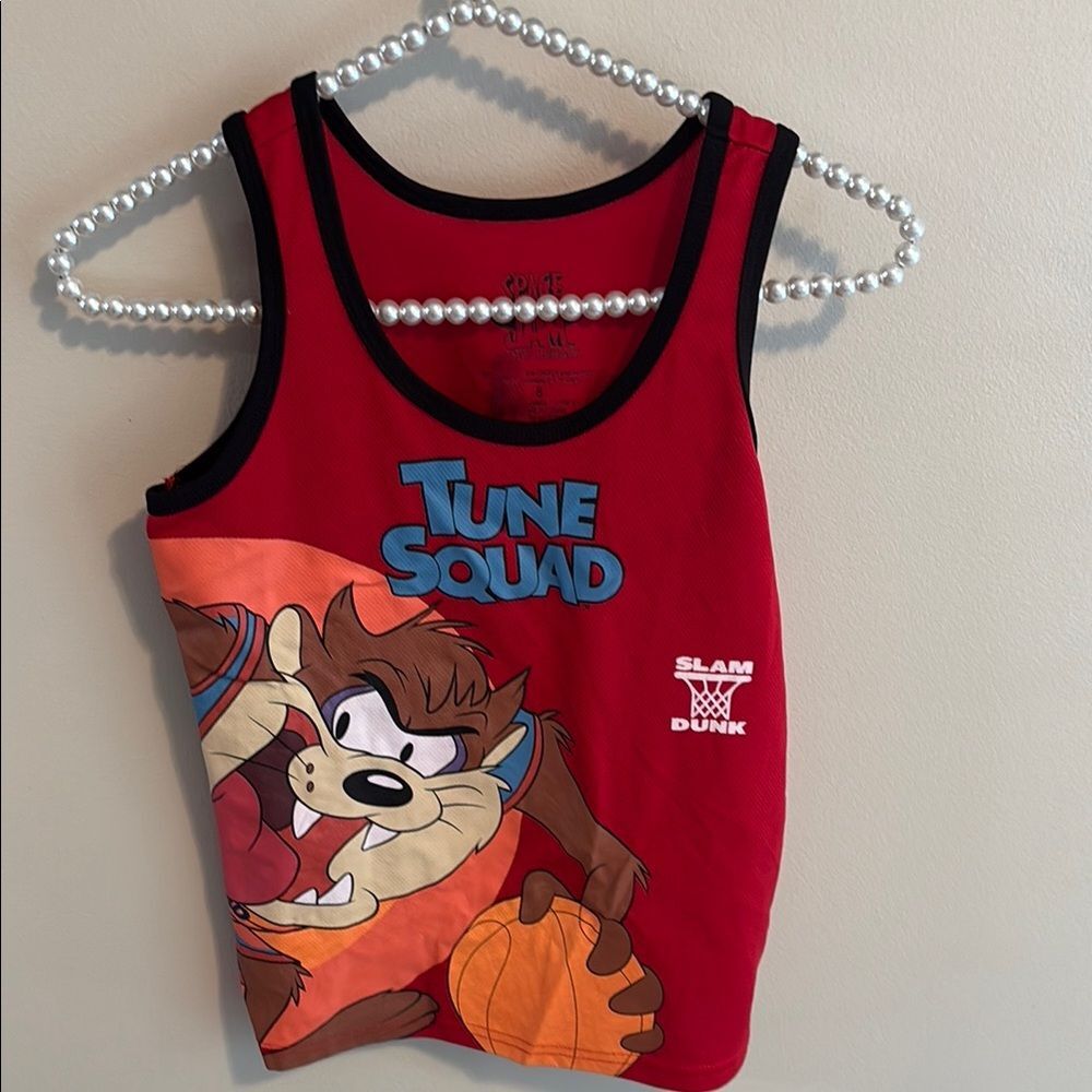 Space Jam A New Legacy Tune Squad Boys Tank Top Taz Red Size 8 Looney Tunes